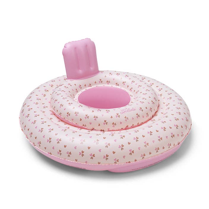 Bouée pour bébé - Rose - Cœurs douillets - 0/1 an