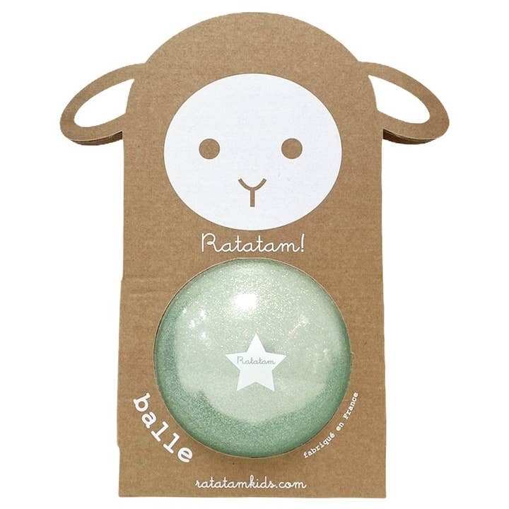 Petit ballon pailleté mouton bleu summer 10 cm