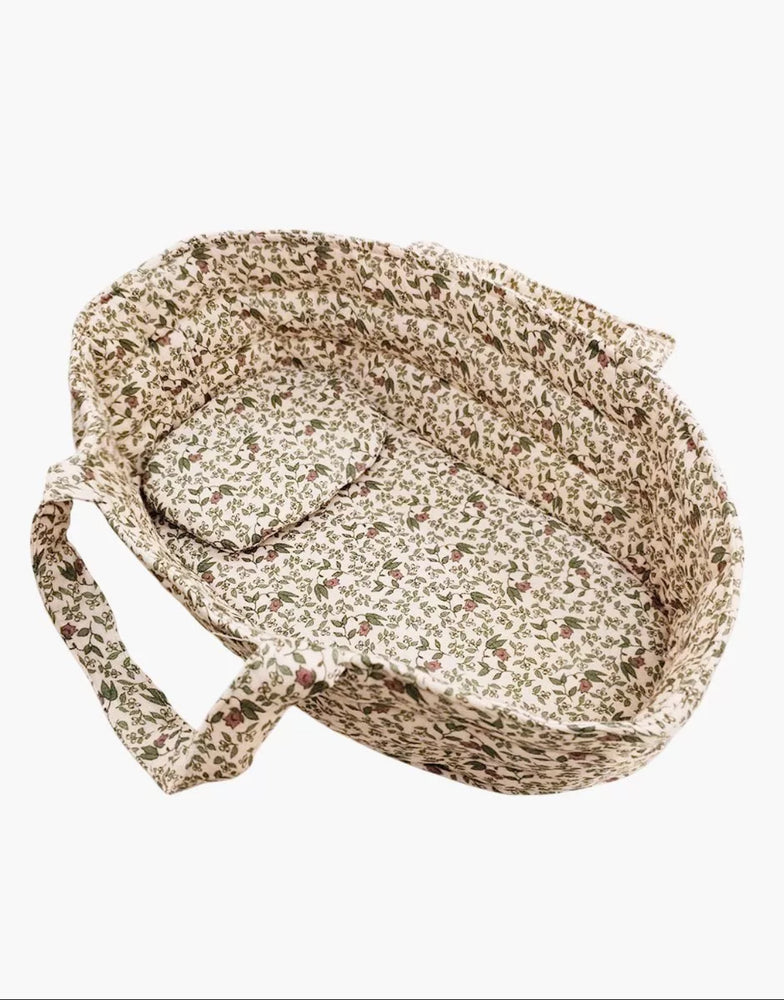 Couffin poupée et son oreiller en gaze de coton Amélie