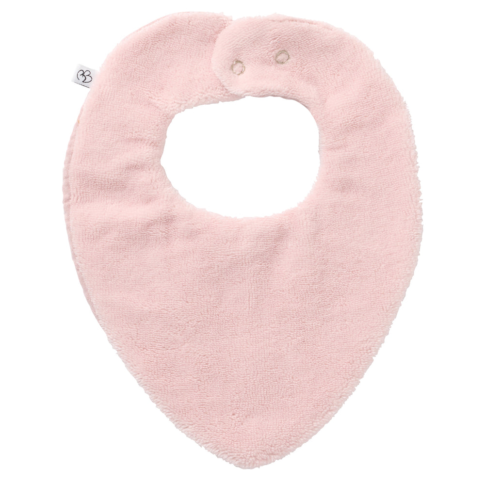 Bavoir-bandana réversible bambou / gaze de coton pétale