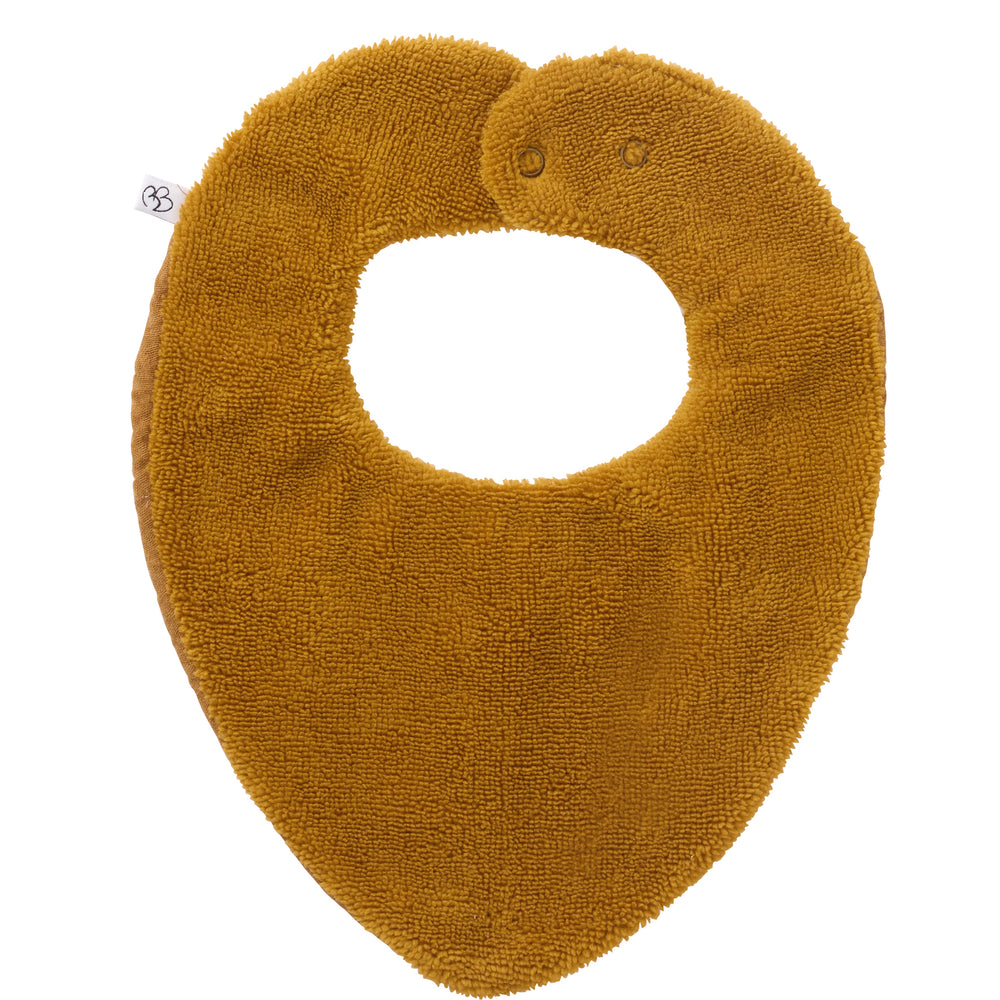 Bavoir-bandana réversible en bambou et gaze Havane