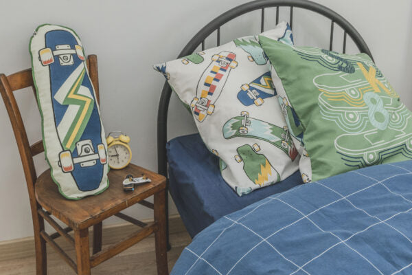 Parure de lit (Housse de couette + 1 Taie d’oreiller) 140 x 200 cm Coton imprimé CALIFORNIA