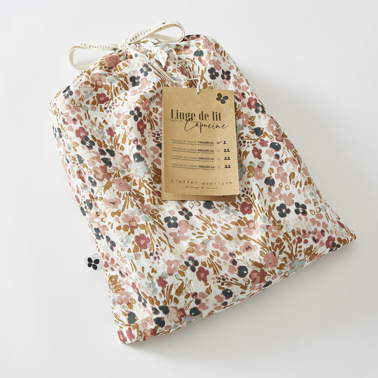 Housse de couette 140x200 - Capucine pampa