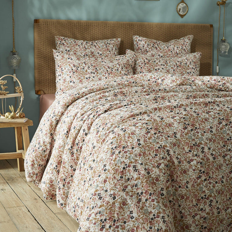 Housse de couette 240 x 220 cm Gaze de coton imprimée CAPUCINE Pampa