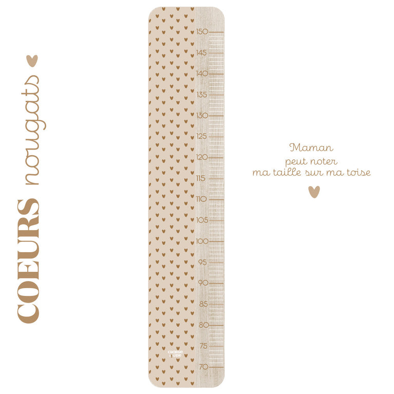 Toise en Bois Petit cœur - Nougat