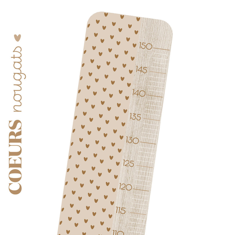 Toise en Bois Petit cœur - Nougat