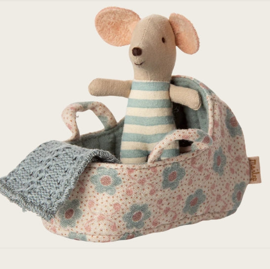 Couffin, Bébé souris - Bleu