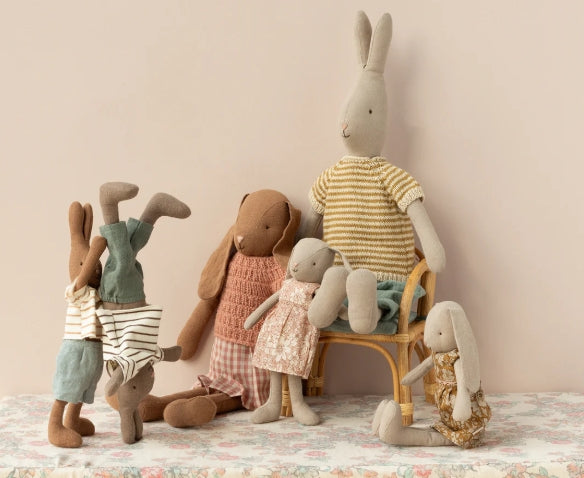 Lapin, taille 2, Marron - T-shirt rayé et short