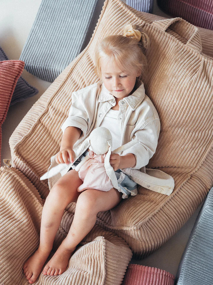 Fauteuil velours côtelé