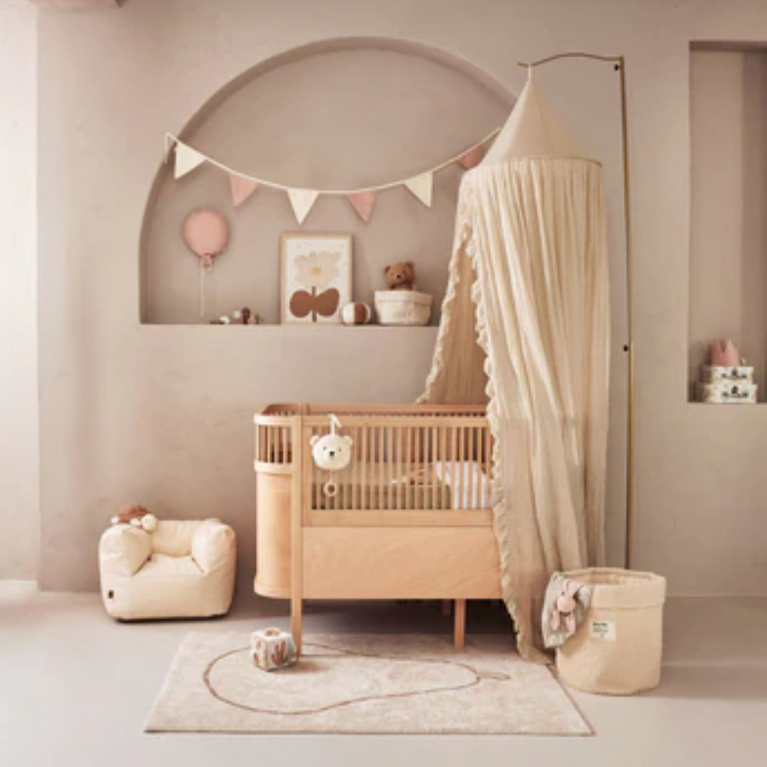 Guirlande avec fanions - Rose/Ivory