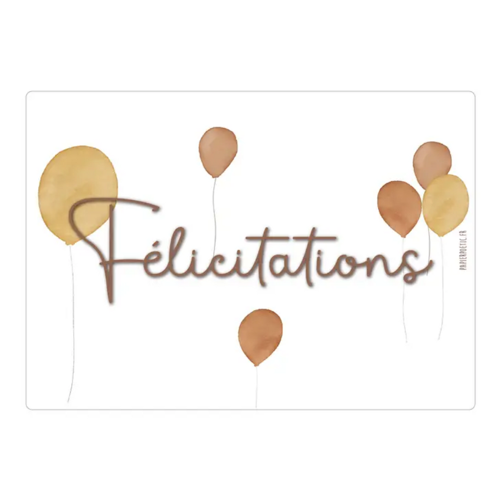 carte "félicitations"