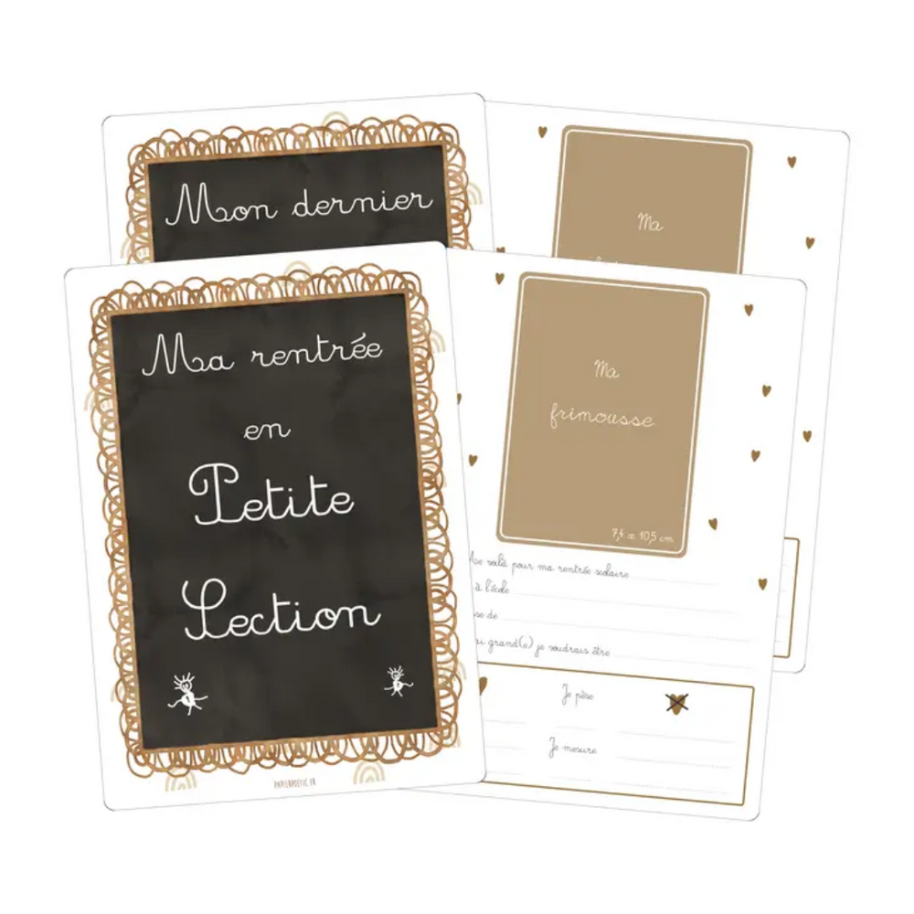 Carte duo : Rentrée / Dernier jour en petite section