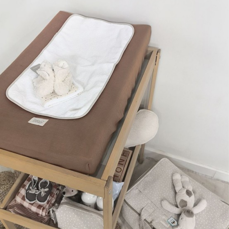 Housse de matelas à langer - caramel