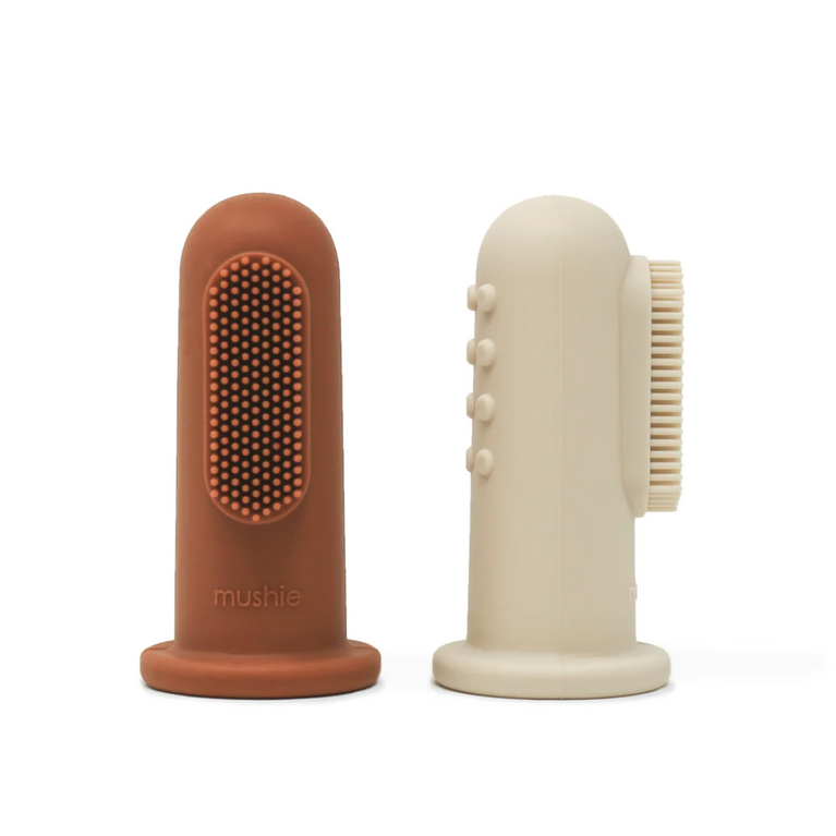 Brosse à dents à doigt - argile/sable mouvant