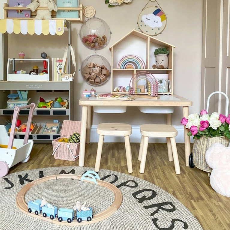Tapis rond en vinyle - Alphabet