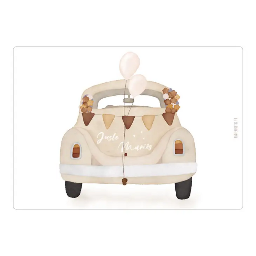 Carte "voiture mariage"