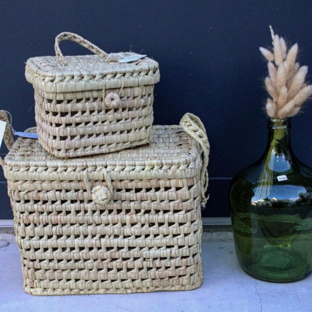 Malle en feuille de palmier