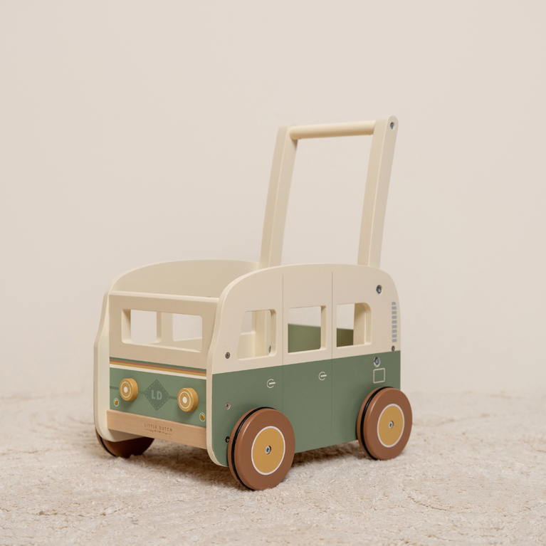 Chariot de marche en bois - van vintage