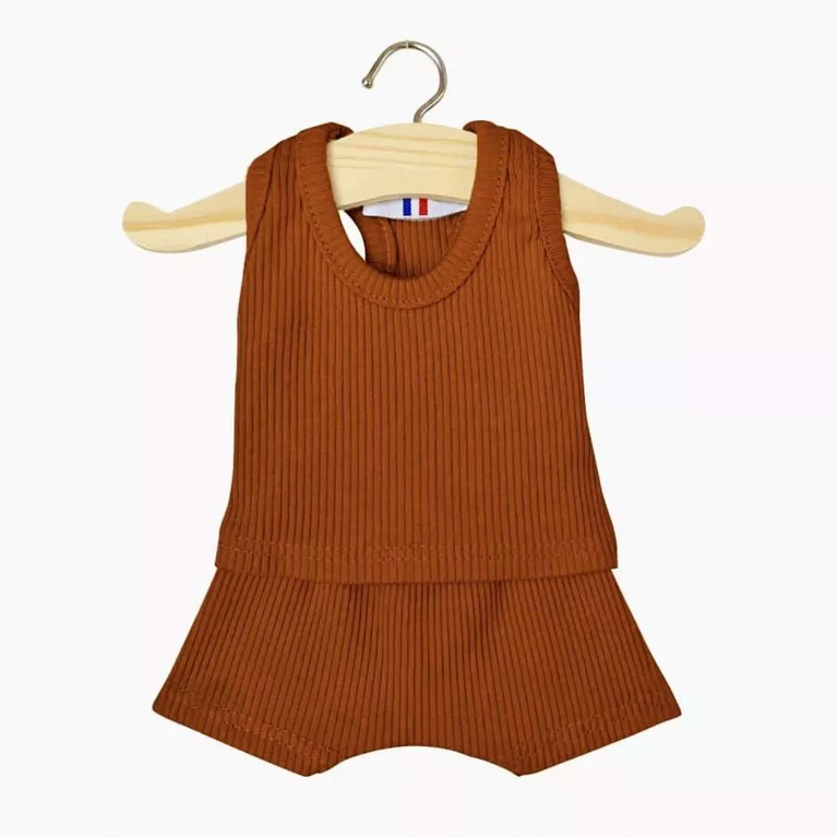 Habit poupon 34/37cm - Dessous garçon Marcel cognac