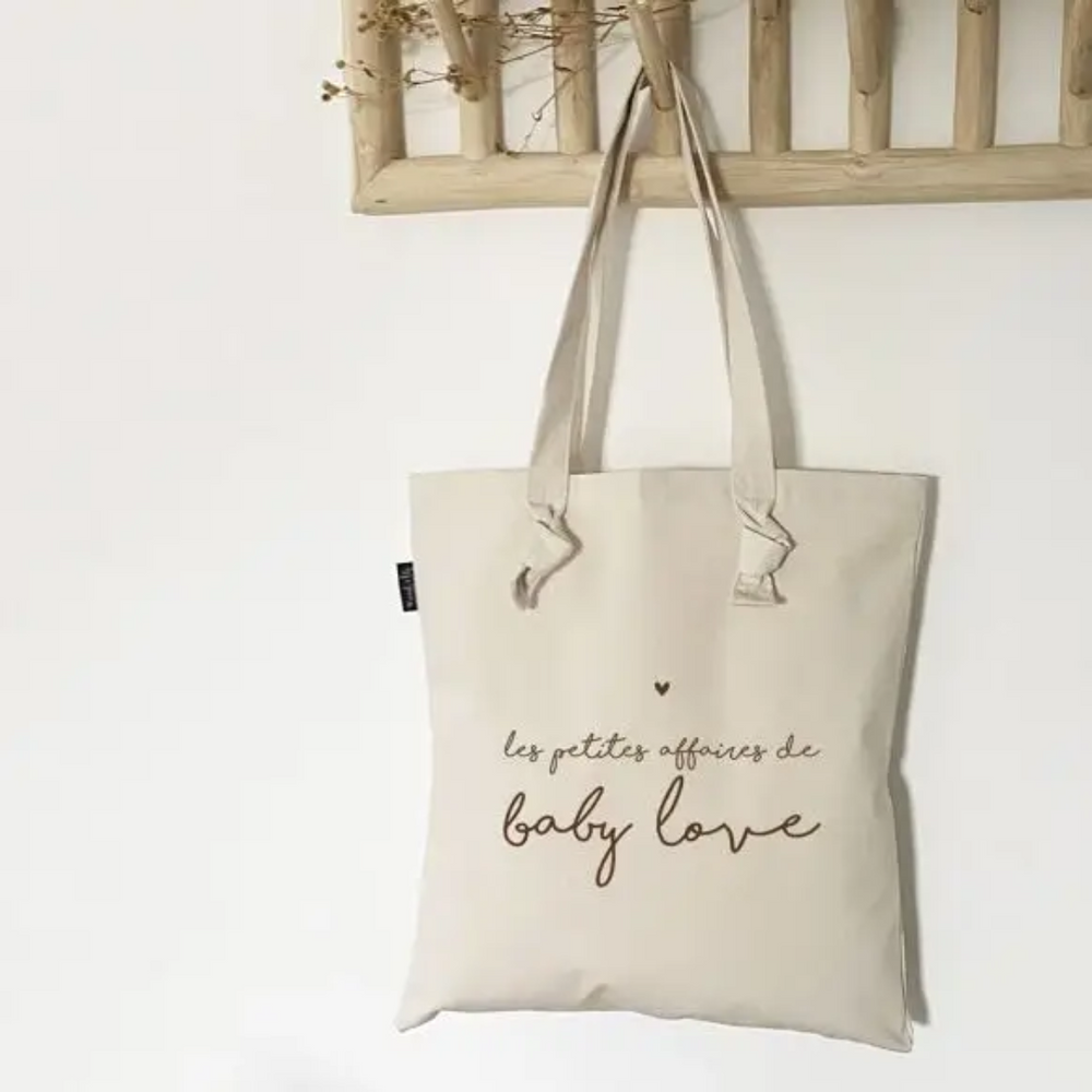 Tote bag À Noeuds "Les Affaires De Baby Love" Coloris Écru
