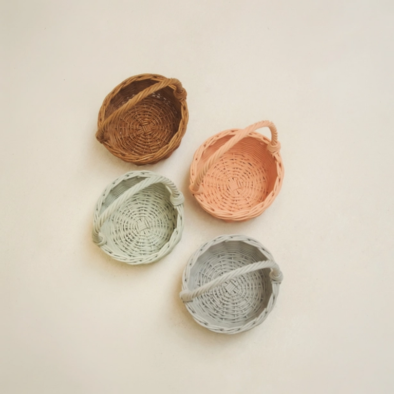 Mini panier en rotin - Pêche