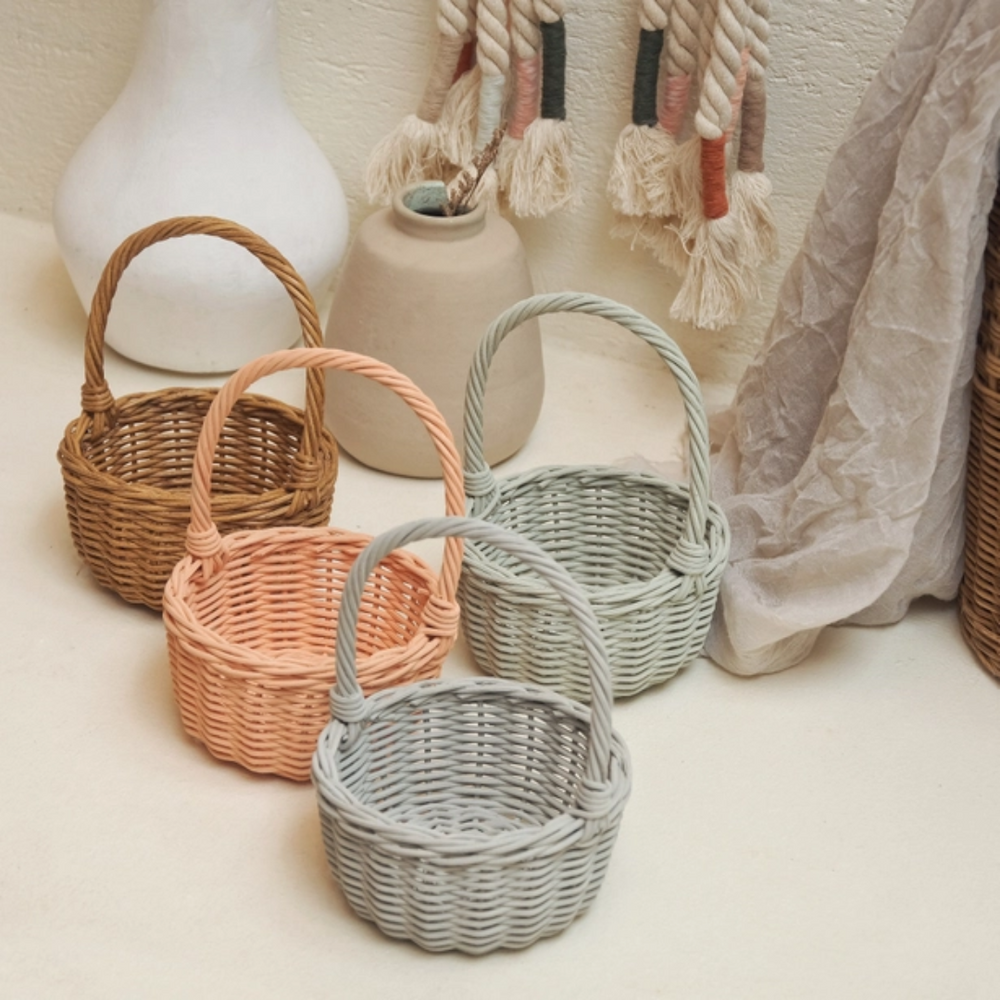 Mini panier en rotin - marron