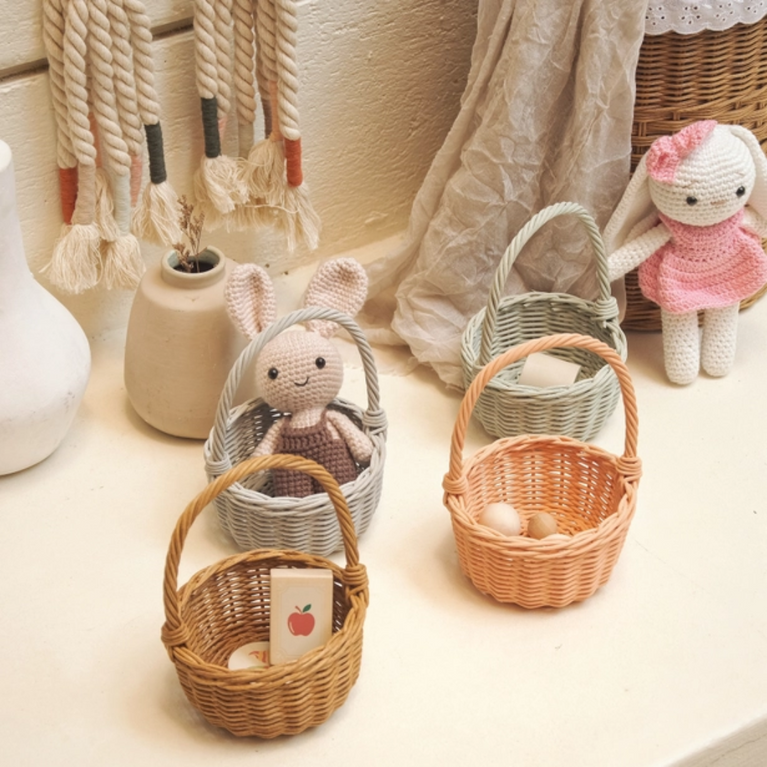 Mini panier en rotin - Pêche