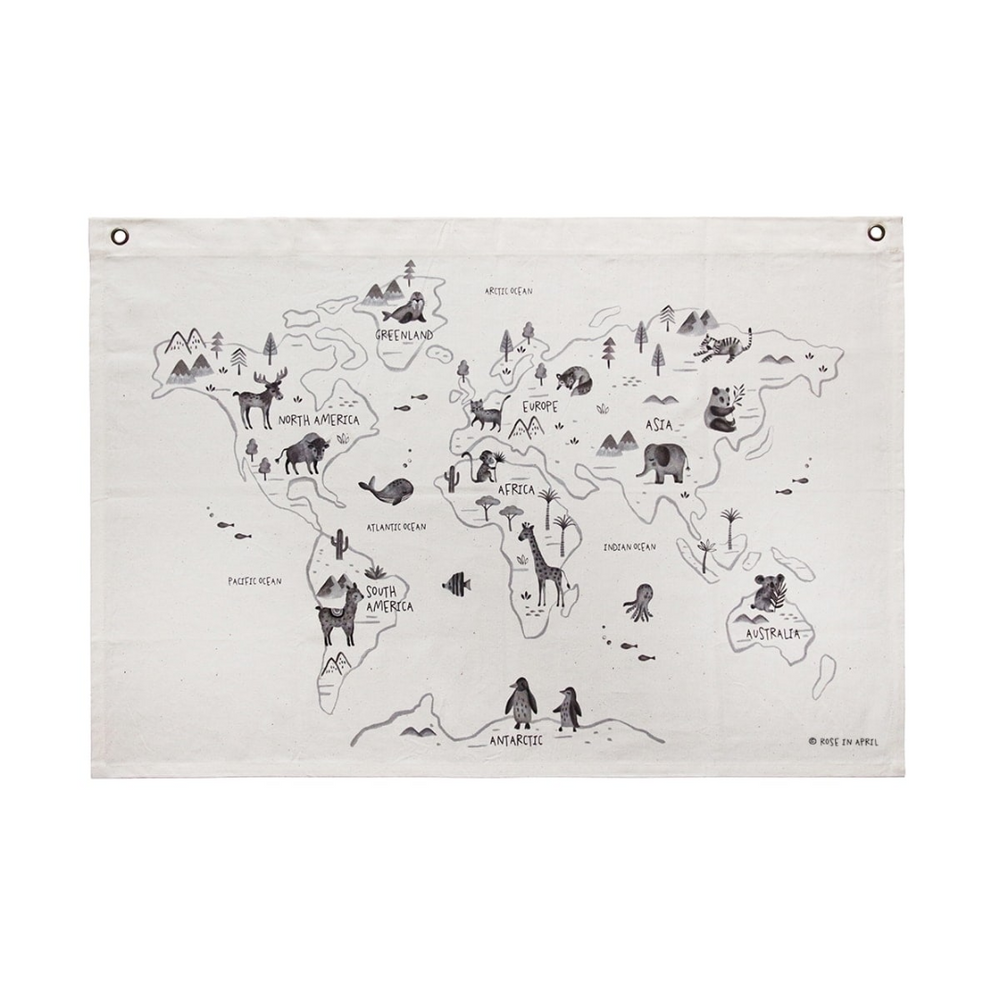 Carte du Monde sur toile