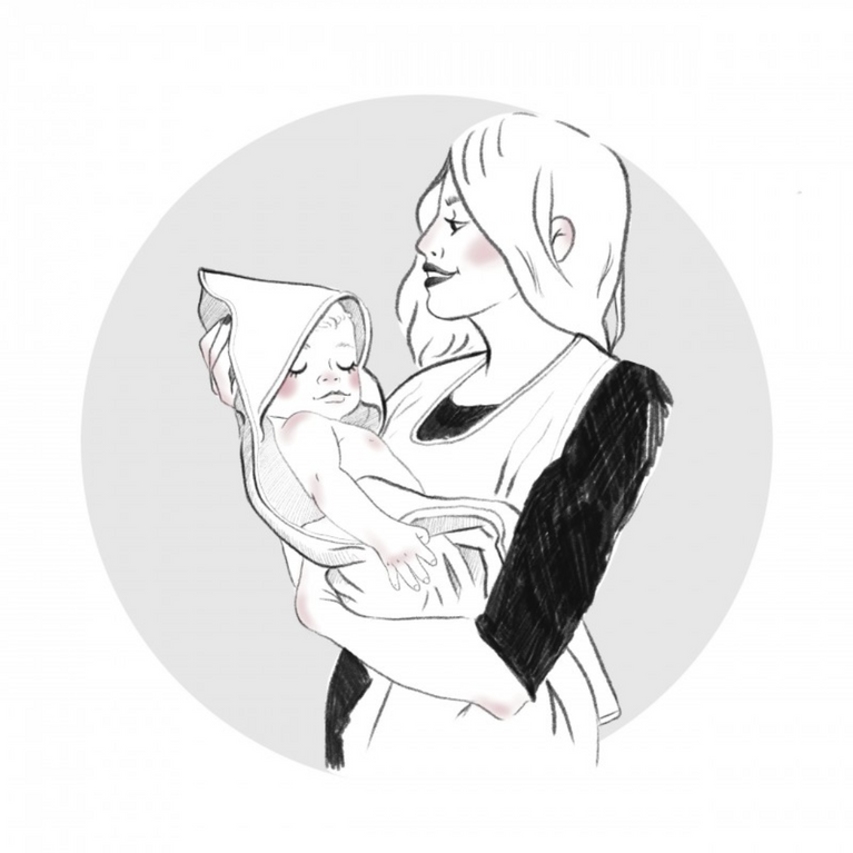 Cape de bain Tablier en bambou - mousse de lait