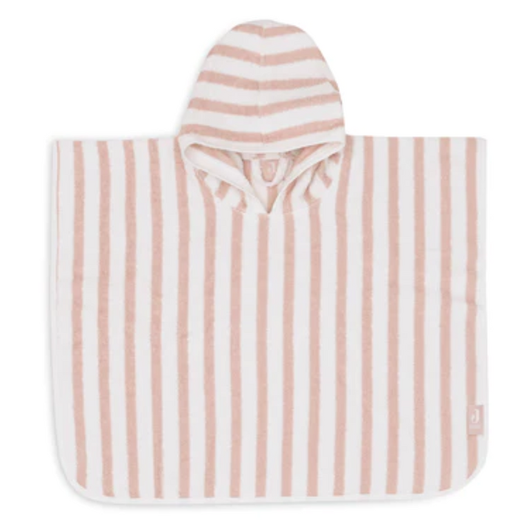 Poncho de Bain Stripe Éponge - Wild Rose
