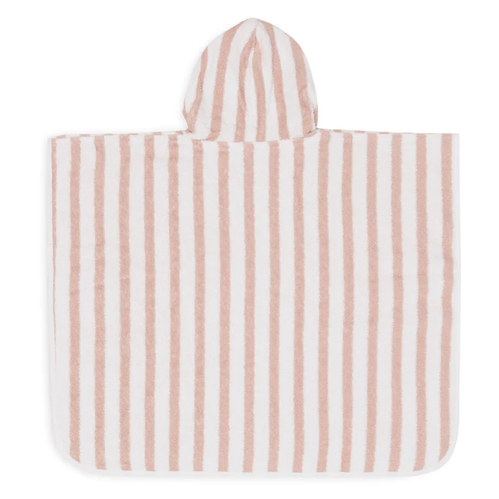 Poncho de Bain Stripe Éponge - Wild Rose