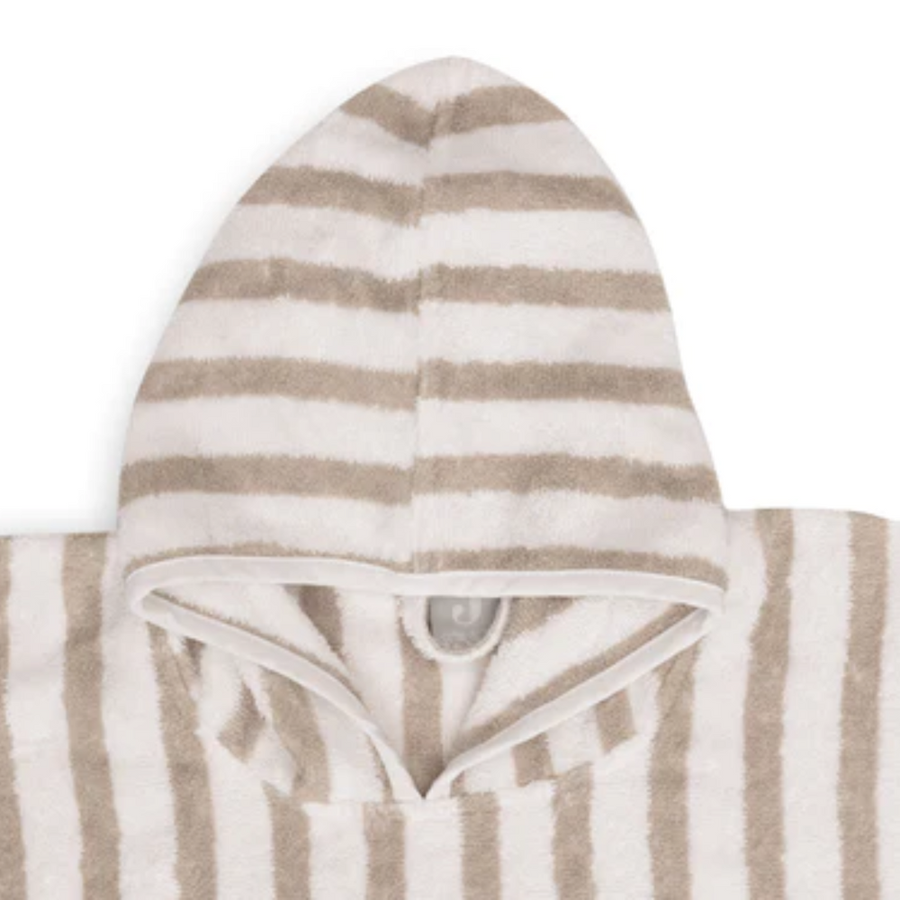 Poncho de Bain Stripe Éponge - Olive Green