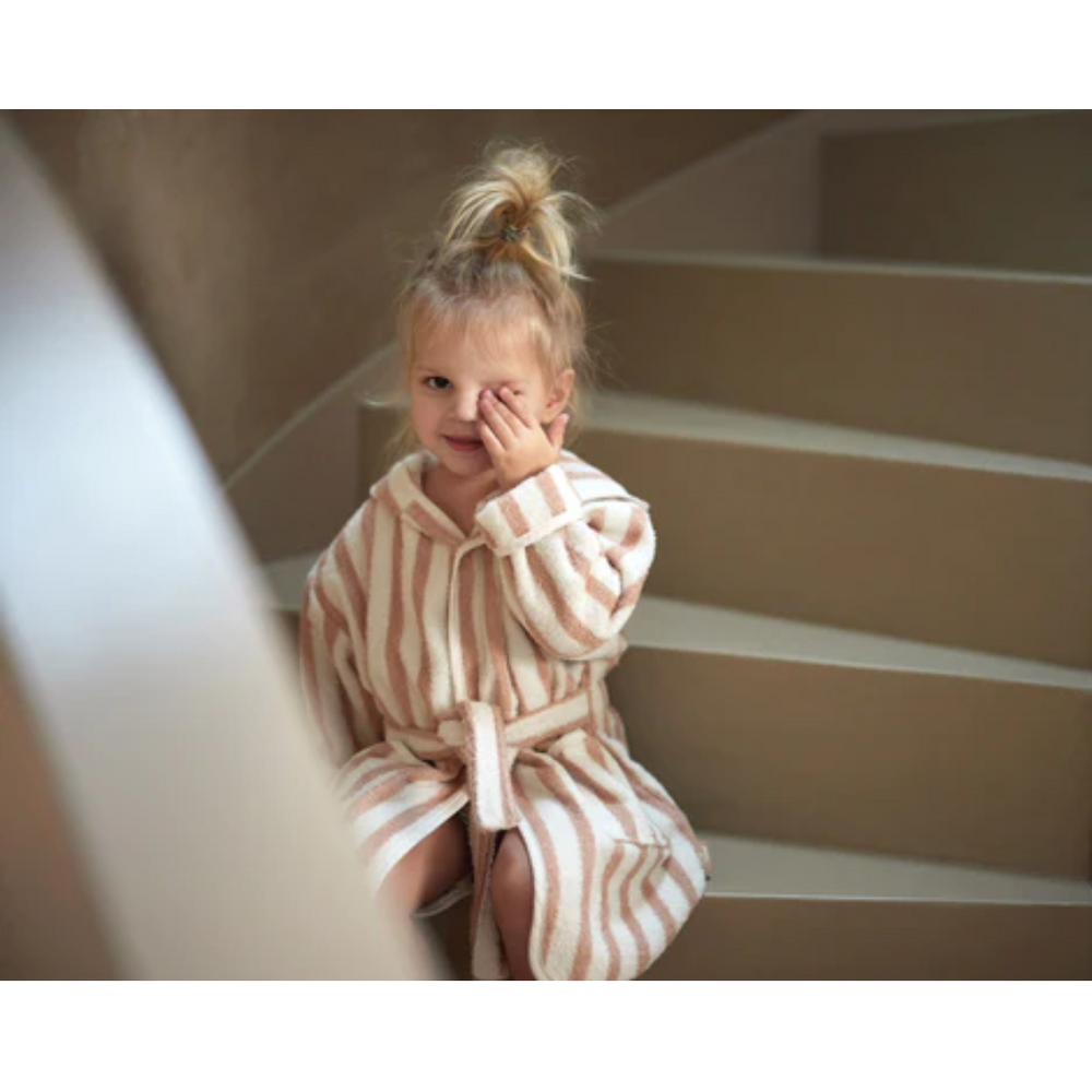 Peignoir Stripe Éponge - Wild Rose