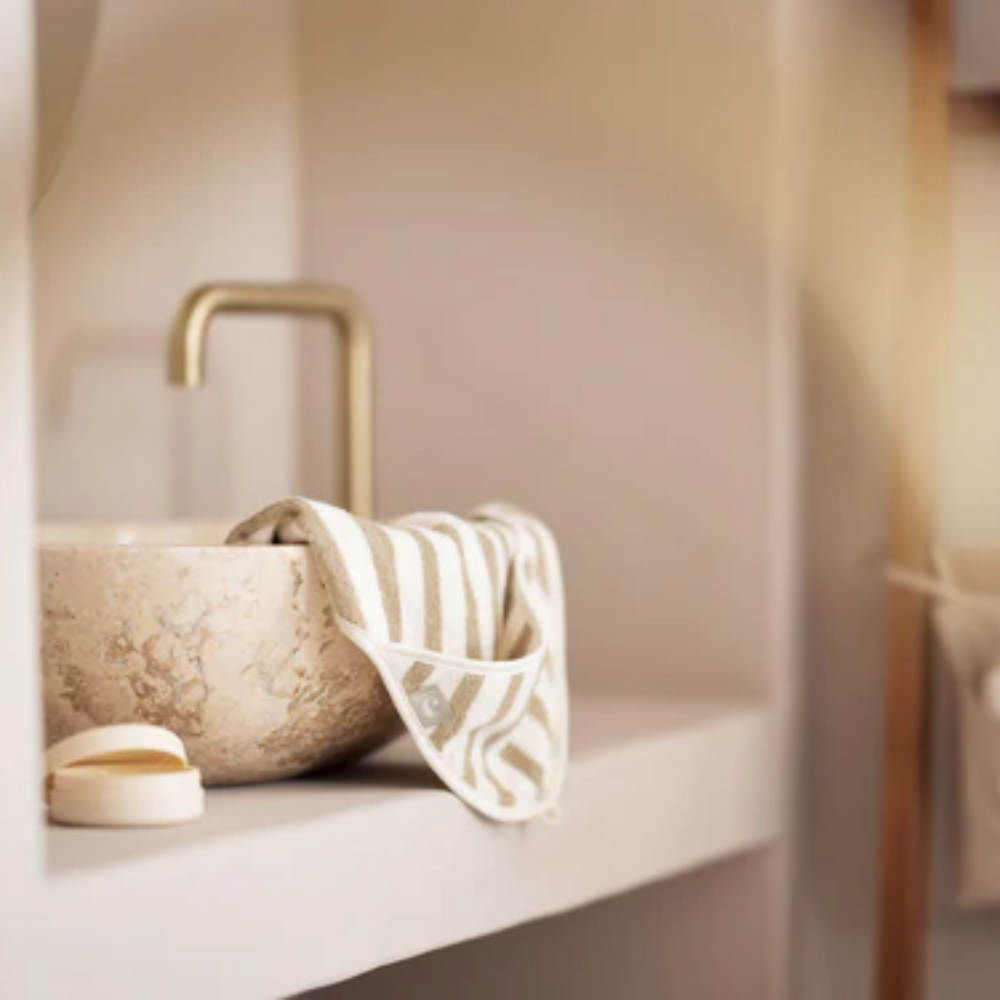 Cape de Bain Stripe Terry - Olive Green