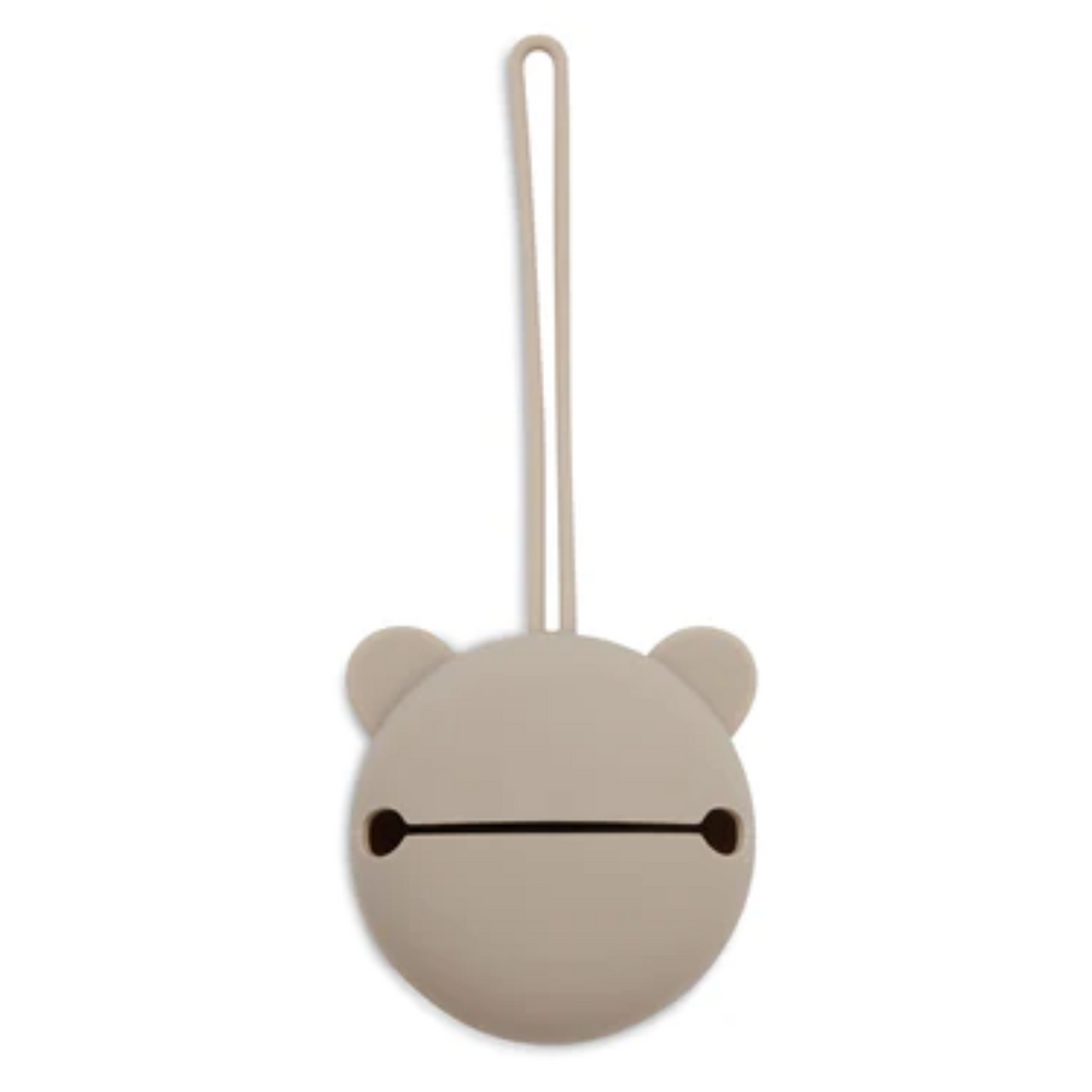 Étui à sucette en silicone Ø7cm - Vert olive