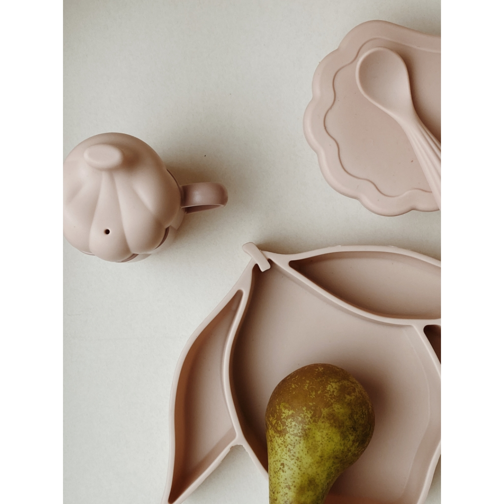 Assiette compartiment citron - rose