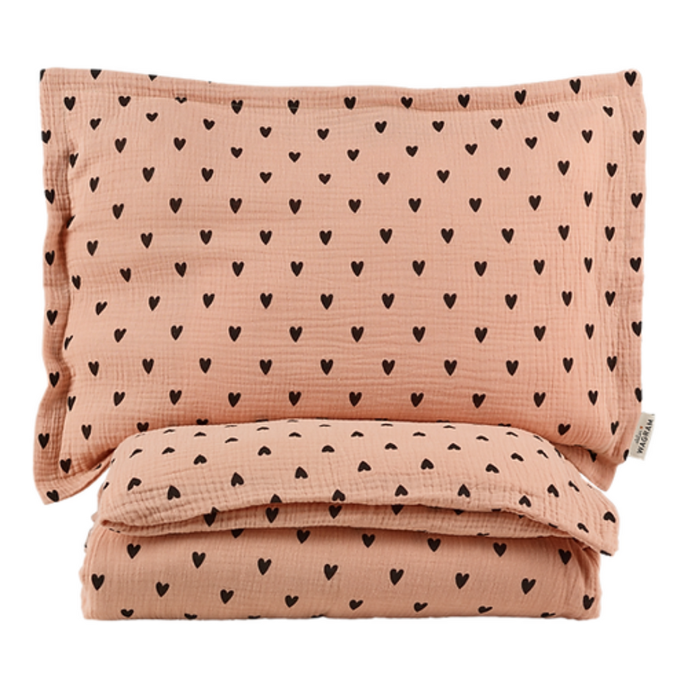 Parure de lit 140x200cm rose