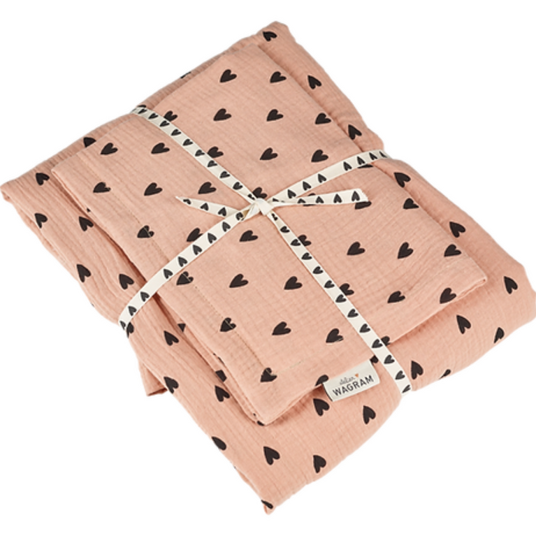 Parure de lit 140x200cm rose