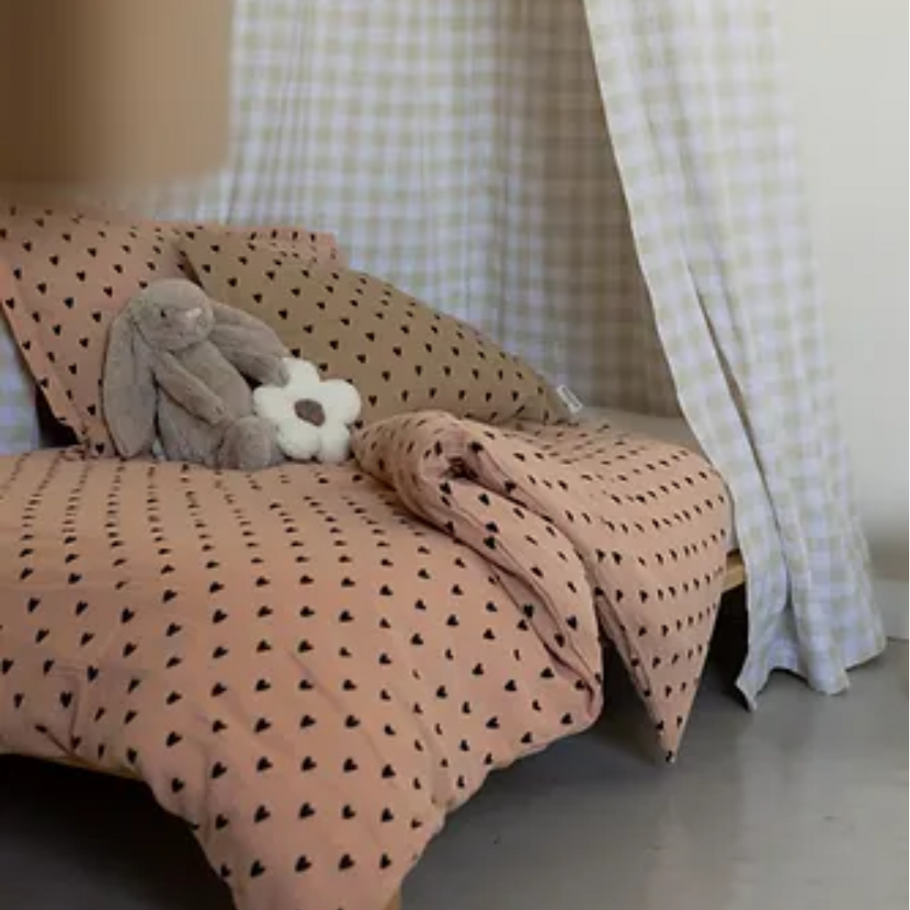 Parure de lit 140x200cm rose