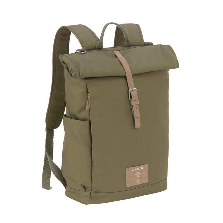 Sac à dos à langer Rolltop, Olive