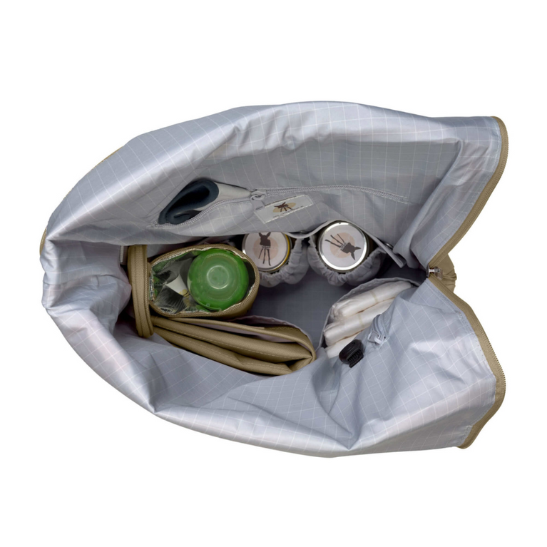 Sac à dos à langer Rolltop, Olive