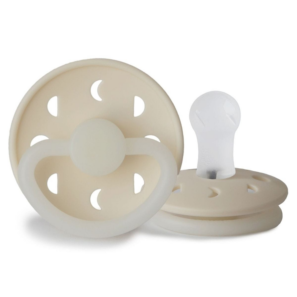 Sucette frigg - moon night silicone - Cream