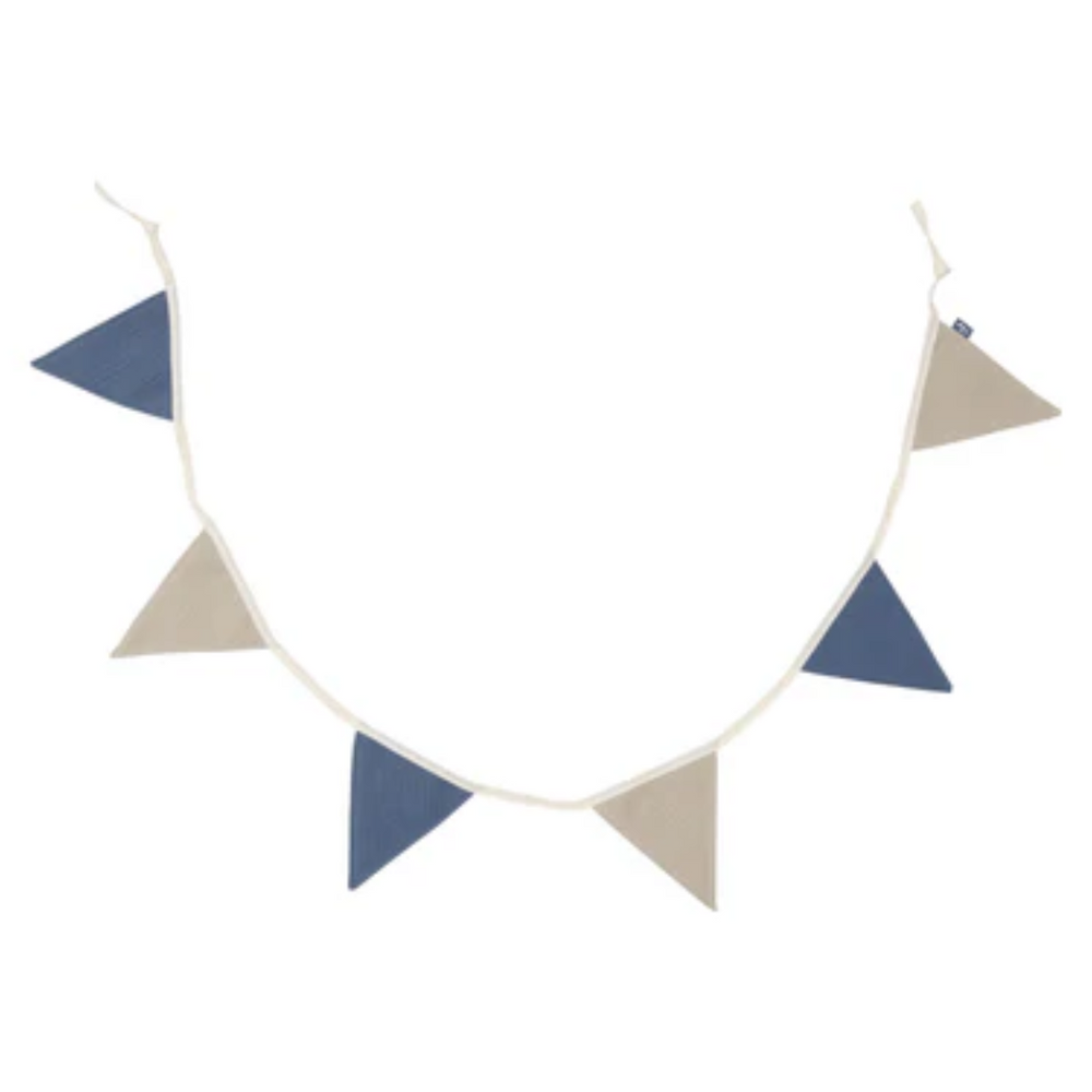 Guirlande avec fanions - Jeans Blue/Olive Green