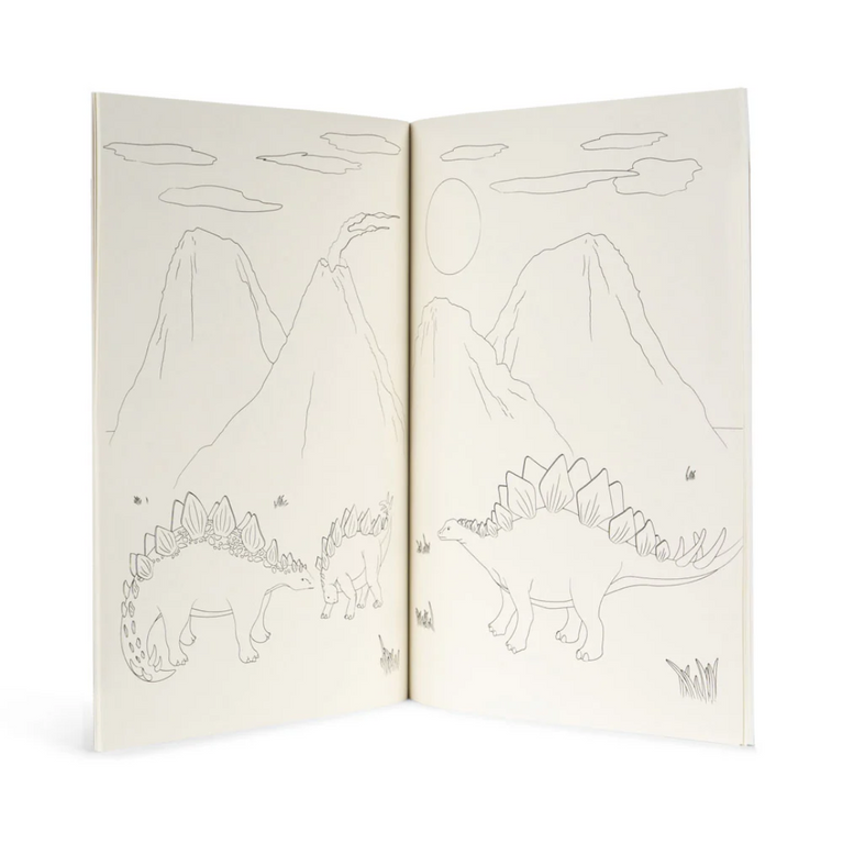 Cahier de coloriage et crayons - dino