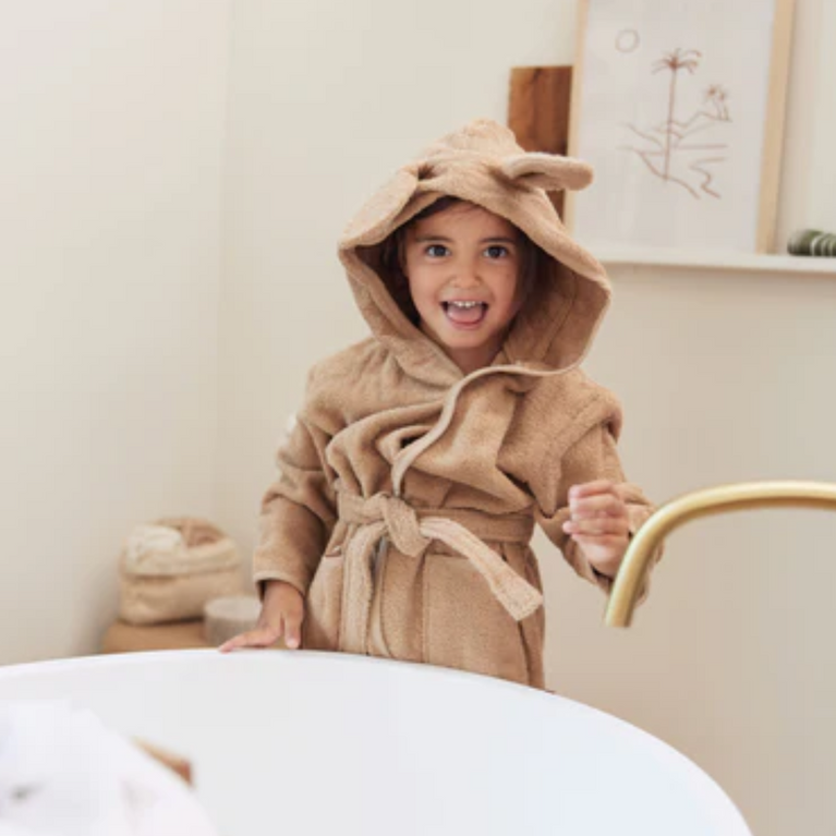 Peignoir lapin biscuit 3-4 ans