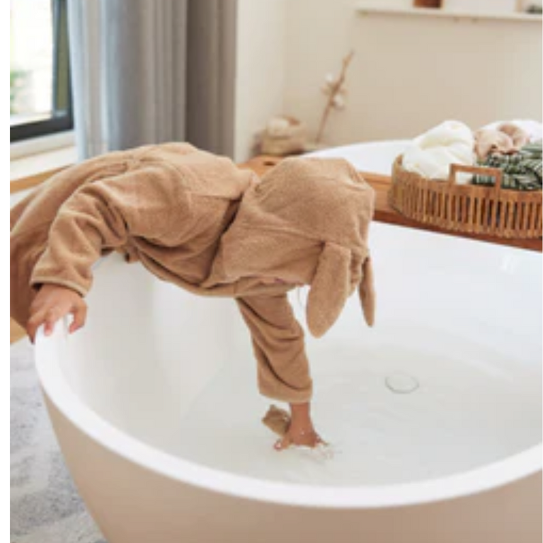 Peignoir lapin biscuit 3-4 ans