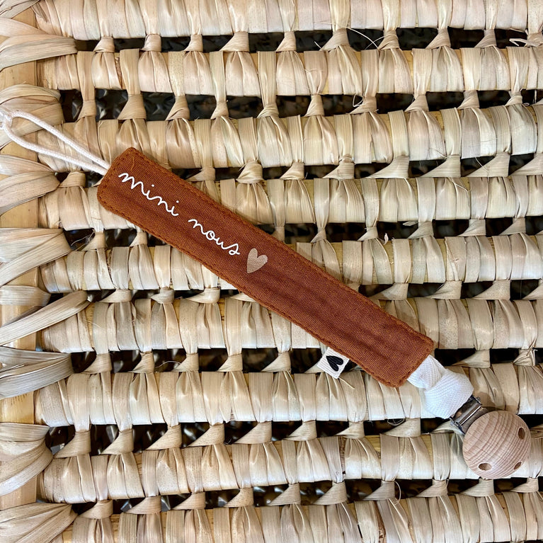 Attache tétine caramel - mini nous
