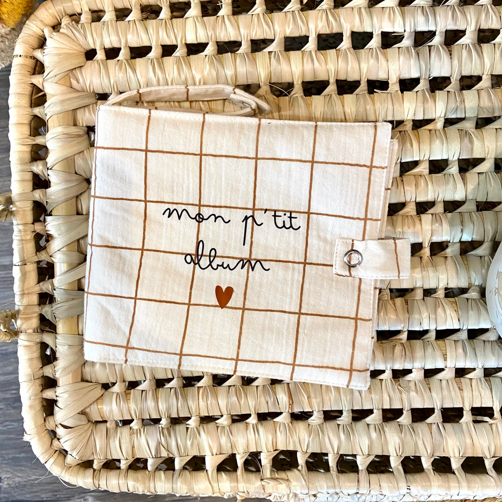 Mini album photo carreaux - mon p'tit album
