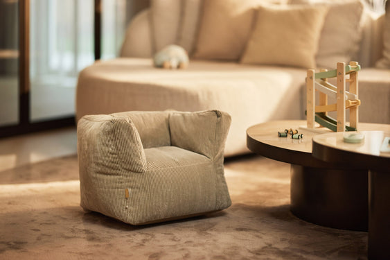 Fauteuil Pouf Enfant Corduroy - Olive Green