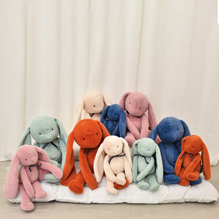 Peluche lapin rose Méloé 37cm